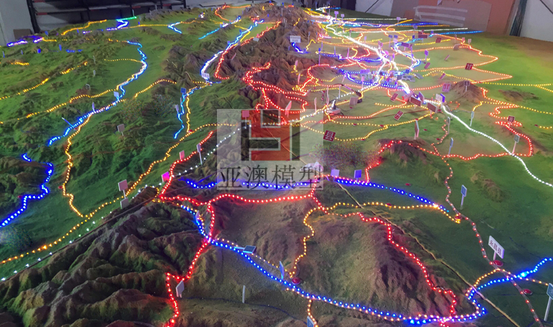 張掖丹霞地質(zhì)博物館---地形地貌沙盤、大型地貌(圖1)
